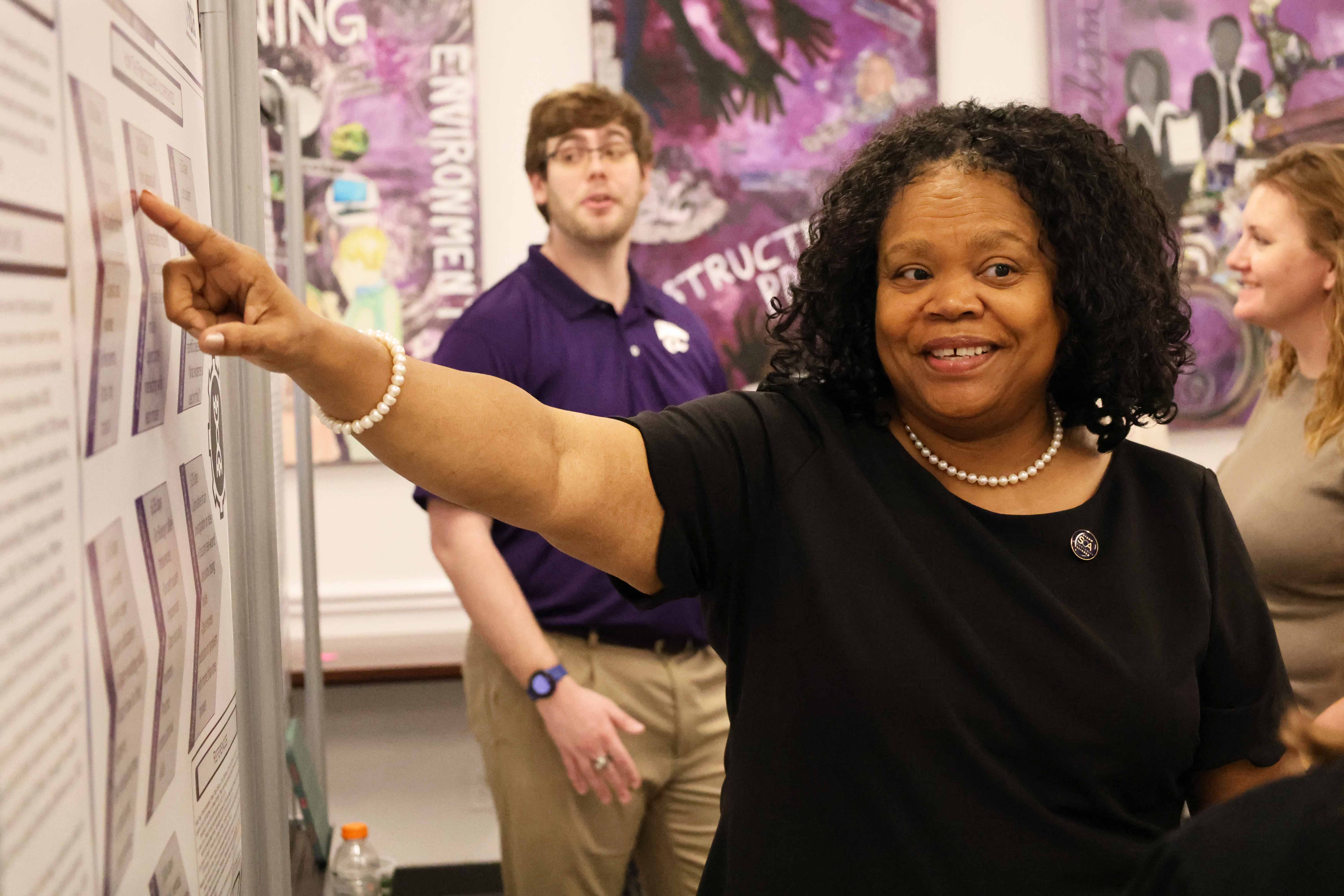 K-State College of Education student and Dr. Staples